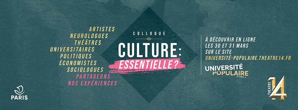 Colloque Culture Théâtre 14 Université populaire